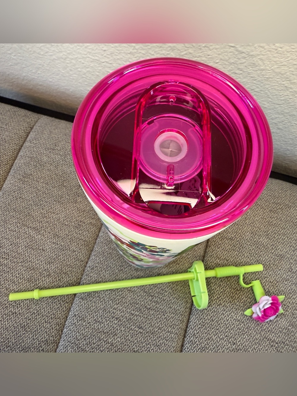 Starbucks Floral Tumbler Bottle, With Flower Straw Topper, 24oz - Picture 13 of 16